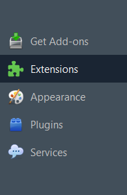 Firefox menu